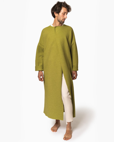 MARINÁ - Kabát vlnený POLIA, zelený